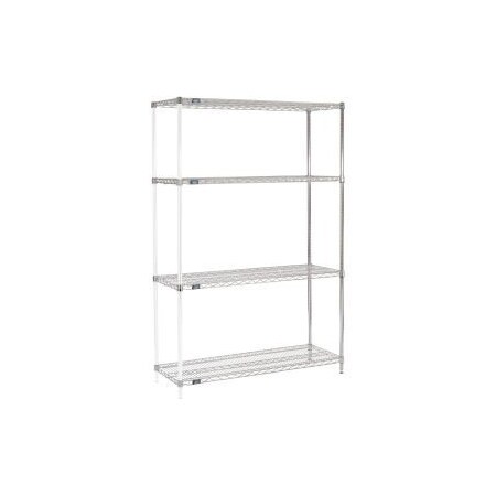 Global Equipment Nexel    Chrome Wire Shelving Add-On - 48"W x 18"D x 74"H A18487C